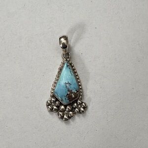 Golden Hills Turquoise Sterling Silver Pendant Krush Kandy Boutique NWOT